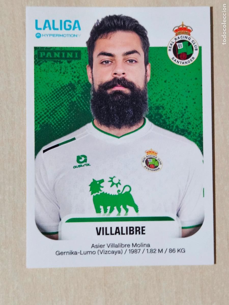 Cromos de F&uacute;tbol: N&ordm; 342 VILLALIBRE - RACING DE SANTANDER - CROMO - LIGA HYPERMOTION 2025 2026 SEGUNDA DIVISION 25 26