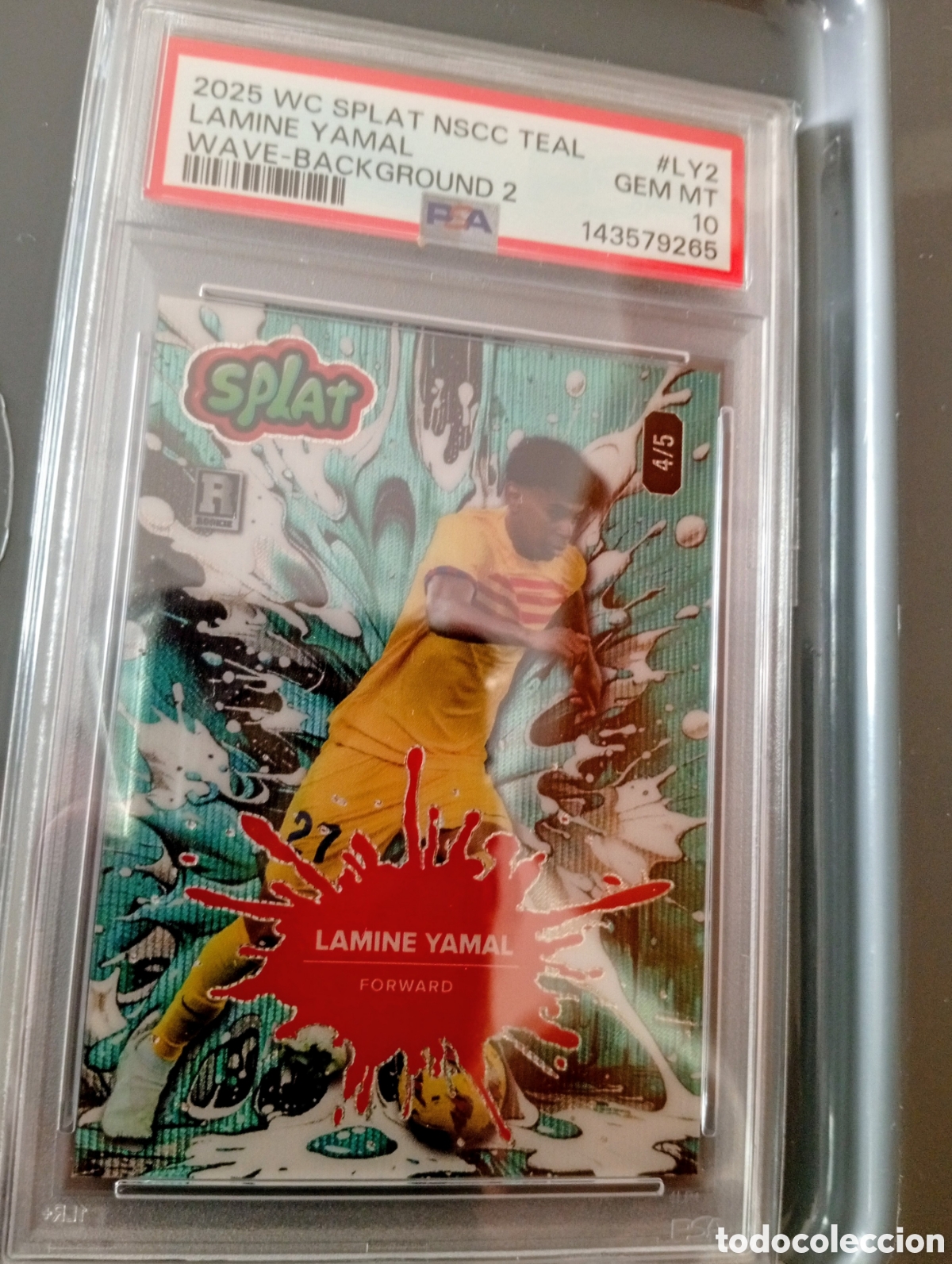 Cromos de F&uacute;tbol: Lam&iacute;ne yamal splast Wild card 4/5 PSA 10
