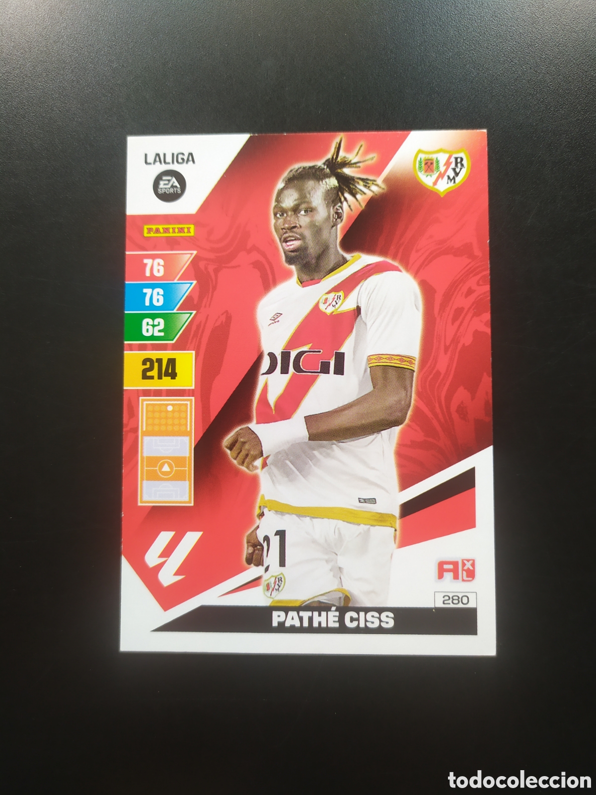 Cromos de F&uacute;tbol: Adrenalyn 2023 2024 23 24 panini Pathe Ciss n&deg; 280 Rayo Vallecano