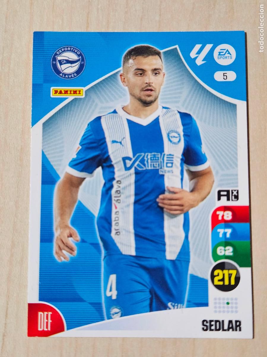 Cromos de F&uacute;tbol: FICHA N&ordm; 5 SEDLAR - ADRENALYN 24 25 - PANINI 2024 - 25 - CROMO - ALAVES