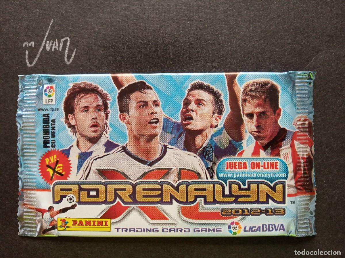 Cromos de F&uacute;tbol: SOBRE SIN ABRIR ADRENALYN VERSION 2 ⚽ PANINI &reg; 2012 2013 LIGA 12 13 MESSI ? CRISTIANO RONALDO MADRID