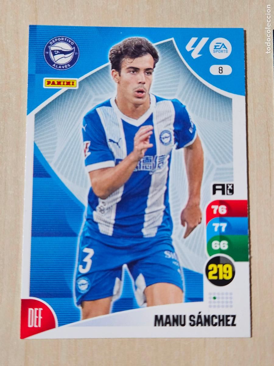 Cromos de F&uacute;tbol: FICHA N&ordm; 8 MANU SANCHEZ - ADRENALYN 24 25 - PANINI 2024 - 25 - CROMO - ALAVES