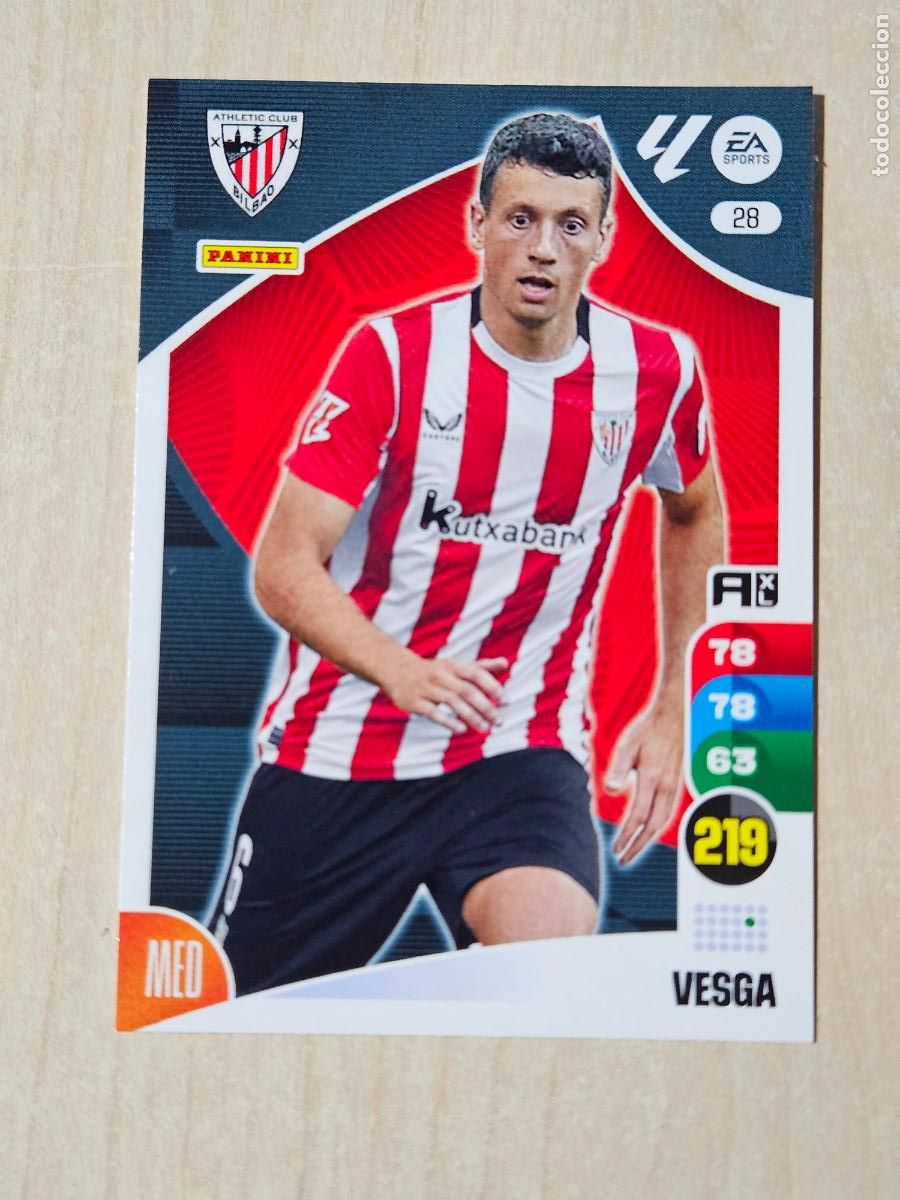 Cromos de F&uacute;tbol: FICHA N&ordm; 28 VESGA - ADRENALYN 24 25 - PANINI 2024 - 25 - CROMO - ATHLETIC DE BILBAO
