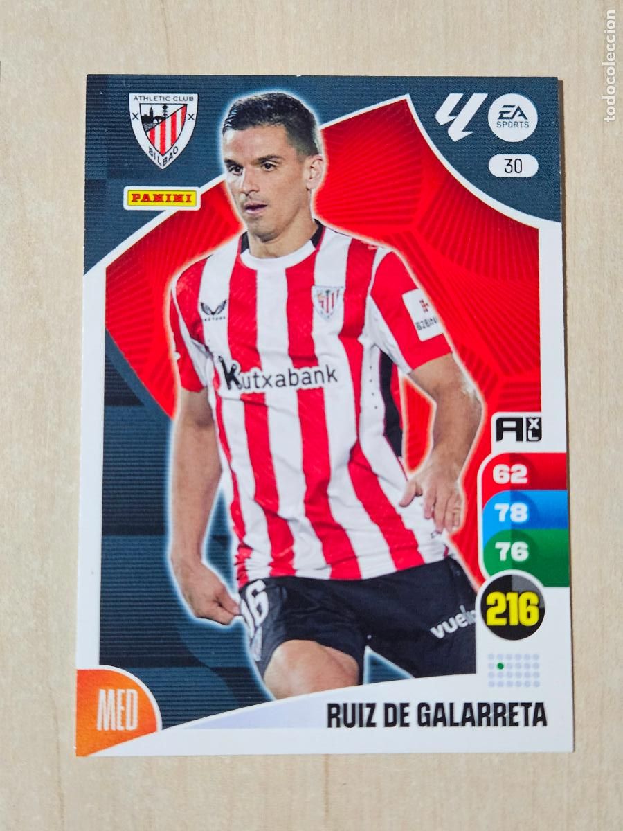 Cromos de F&uacute;tbol: FICHA N&ordm; 30 RUIZ DE GALARRETA - ADRENALYN 24 25 - PANINI 2024 - 25 - CROMO - ATHLETIC DE BILBAO