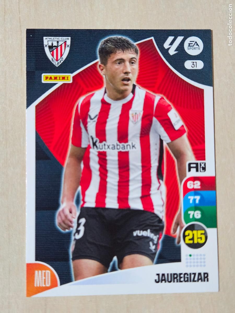 Cromos de F&uacute;tbol: FICHA N&ordm; 31 JAUREGIZAR - ADRENALYN 24 25 - PANINI 2024 - 25 - CROMO - ATHLETIC DE BILBAO