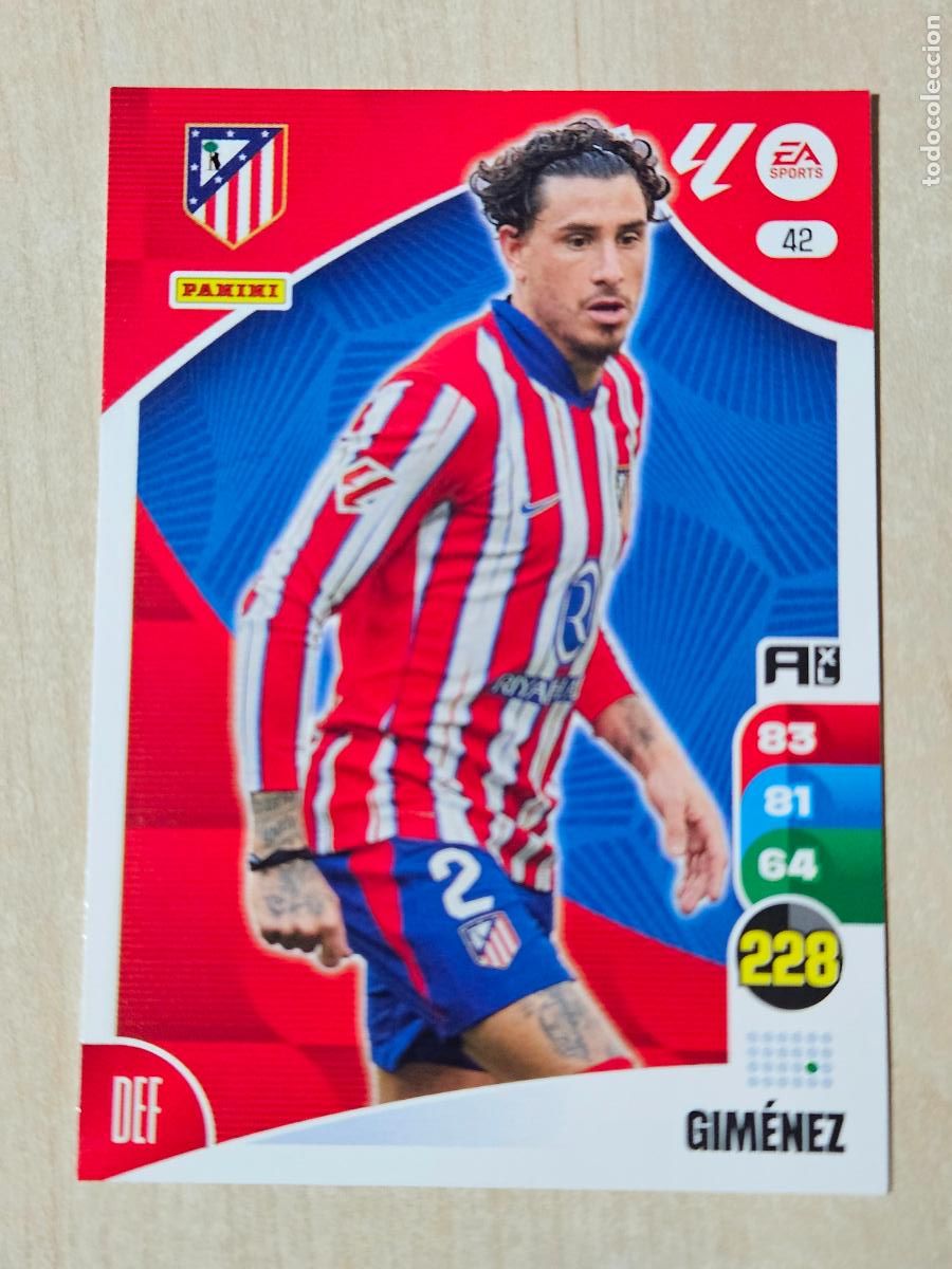 Cromos de F&uacute;tbol: FICHA N&ordm; 42 GIMENEZ - ADRENALYN 24 25 - PANINI 2024 - 25 - CROMO - ATLETICO DE MADRID
