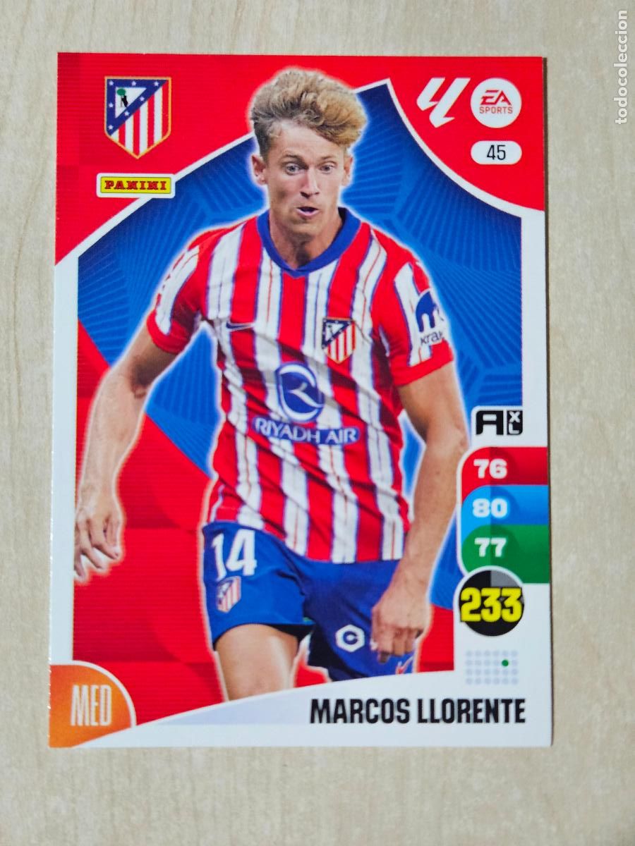 Cromos de F&uacute;tbol: FICHA N&ordm; 45 MARCOS LLORENTE - ADRENALYN 24 25 - PANINI 2024 - 25 - CROMO - ATLETICO DE MADRID