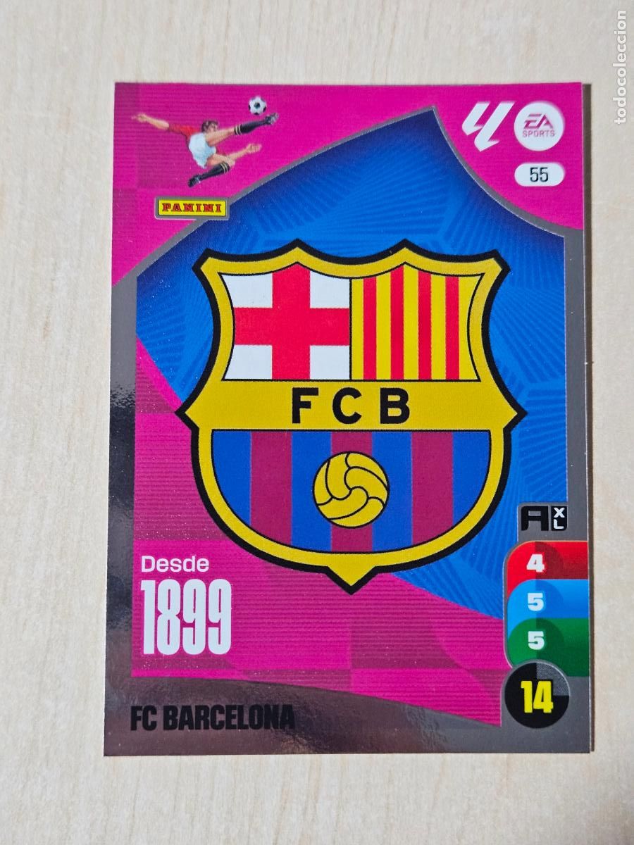 Cromos de F&uacute;tbol: FICHA N&ordm; 55 ESCUDO - ADRENALYN 24 25 - PANINI 2024 - 25 - CROMO - BARCELONA