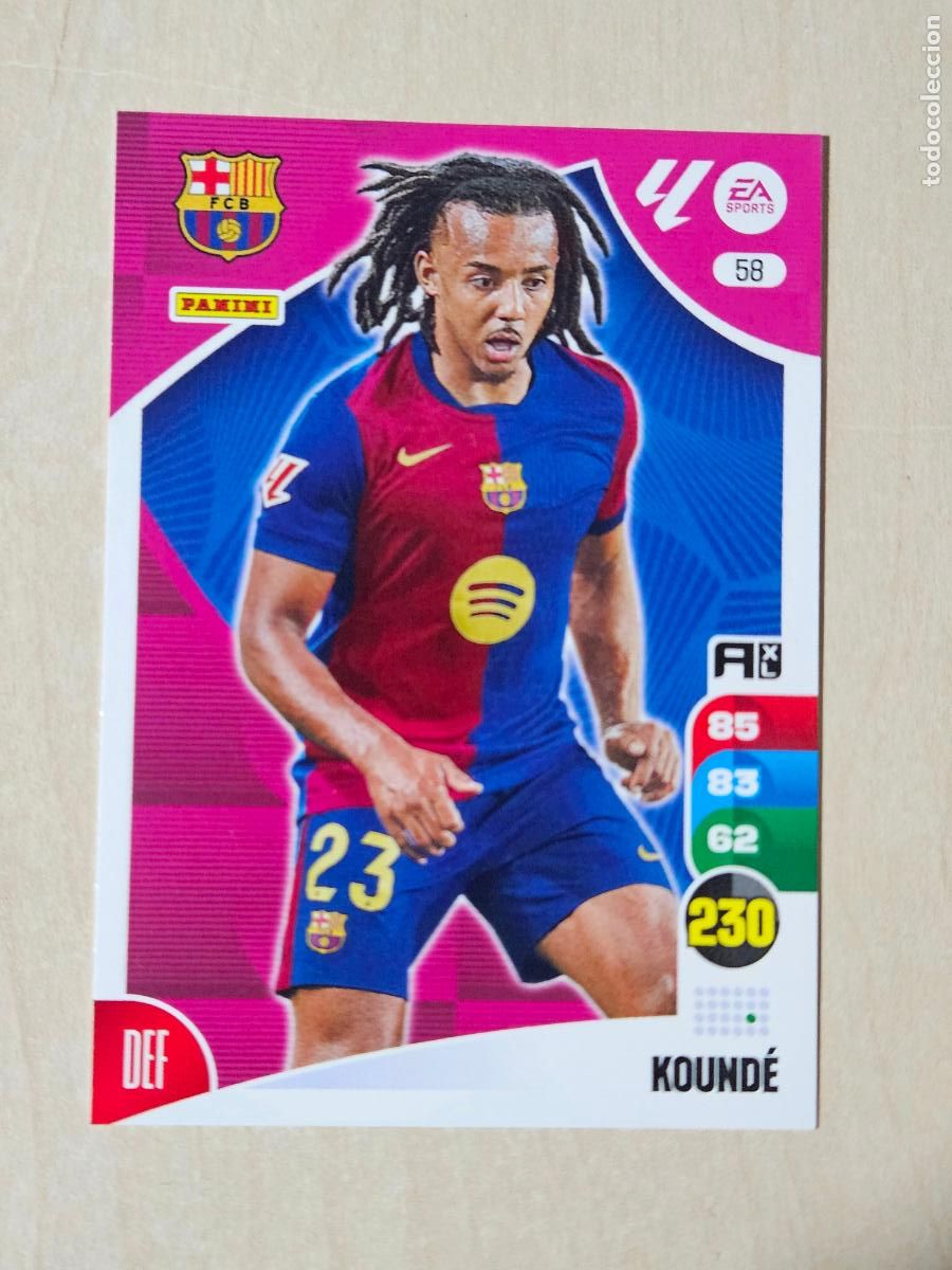 Cromos de F&uacute;tbol: FICHA N&ordm; 58 KOUNDE - ADRENALYN 24 25 - PANINI 2024 - 25 - CROMO - BARCELONA