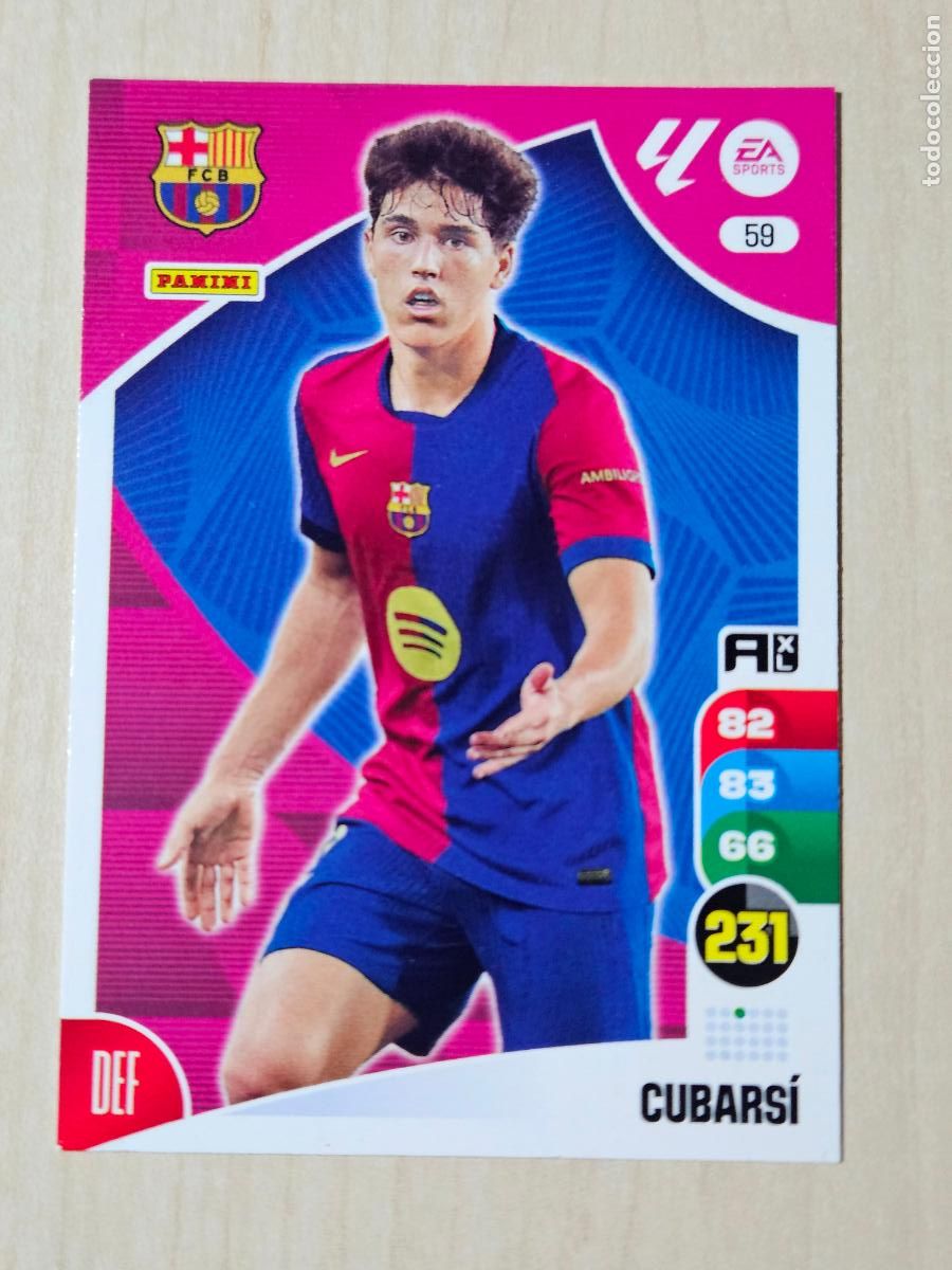 Fu&szlig;ball-Sticker: FICHA N&ordm; 59 CUBARSI - ADRENALYN 24 25 - PANINI 2024 - 25 - CROMO - BARCELONA