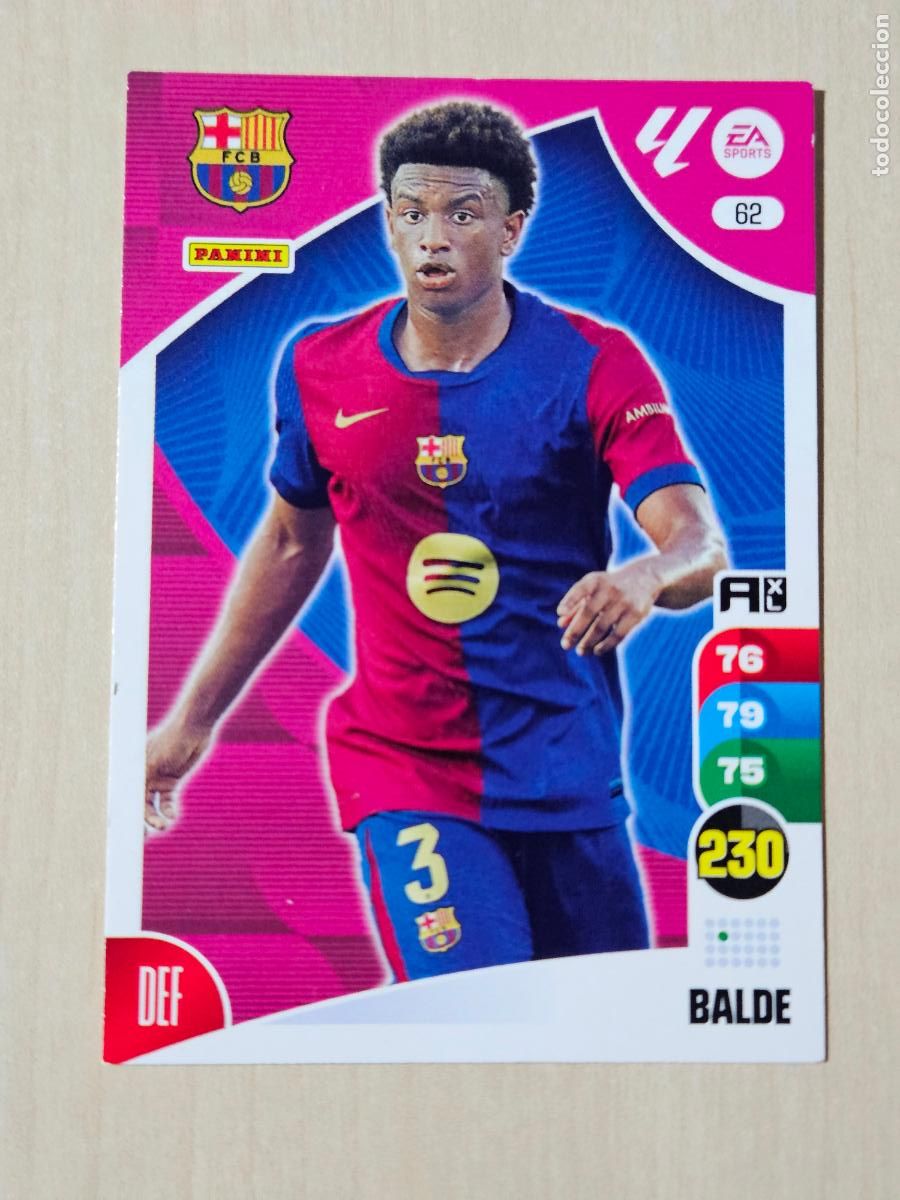 Fu&szlig;ball-Sticker: FICHA N&ordm; 62 BALDE - ADRENALYN 24 25 - PANINI 2024 - 25 - CROMO - BARCELONA