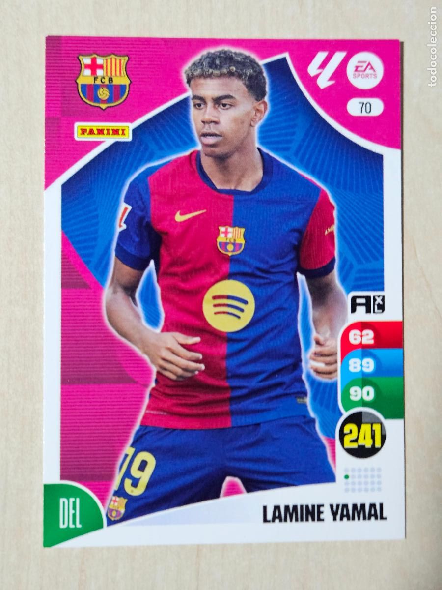 Cromos de F&uacute;tbol: FICHA N&ordm; 70 LAMINE YAMAL - ADRENALYN 24 25 - PANINI 2024 - 25 - CROMO - BARCELONA