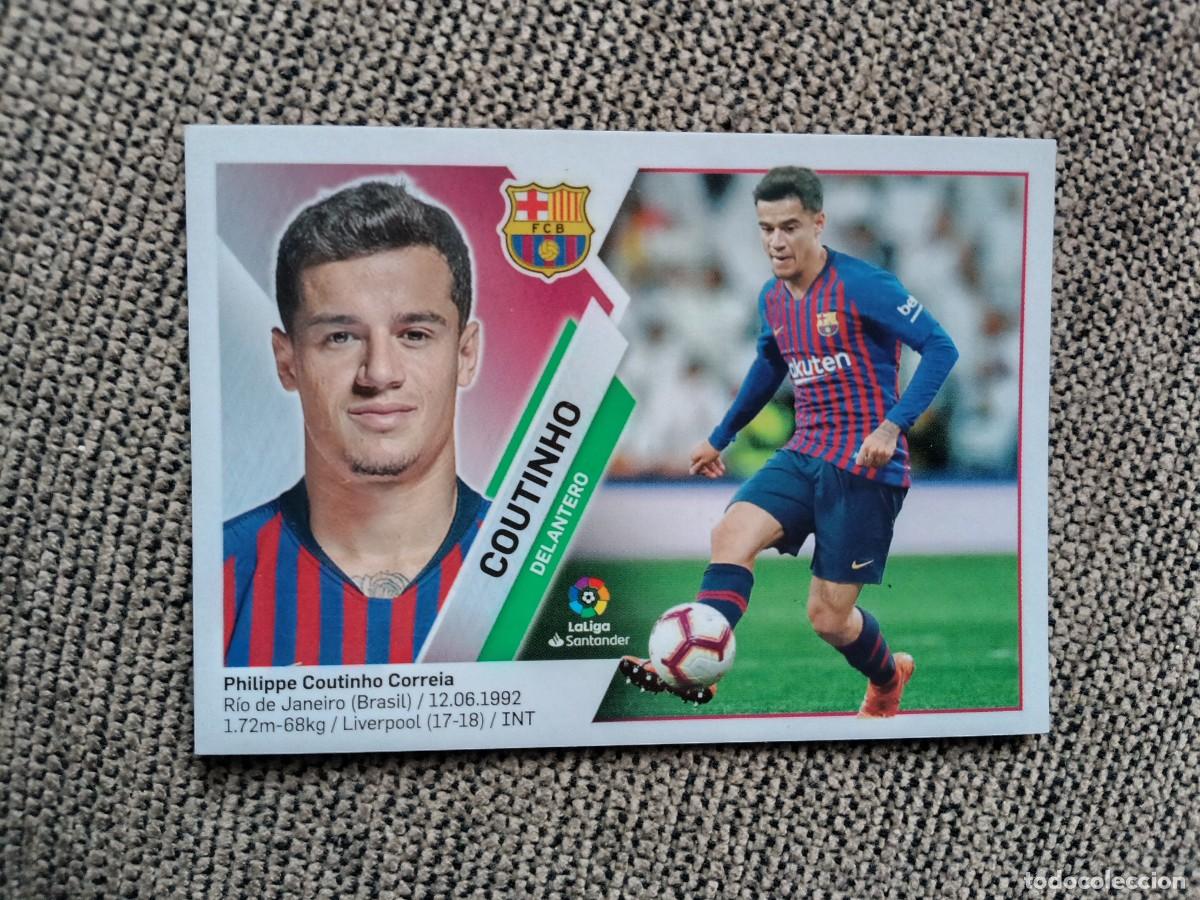 Cromos de F&uacute;tbol: Coutinho. Fc Barcelona. Liga Este. Panini. 2019, 20.