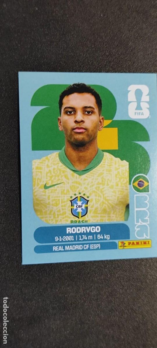 Cromos de F&uacute;tbol: FIFA WORLD CUP 2026 STICKER RODRYGO BRASIL # BRA15 PANINI