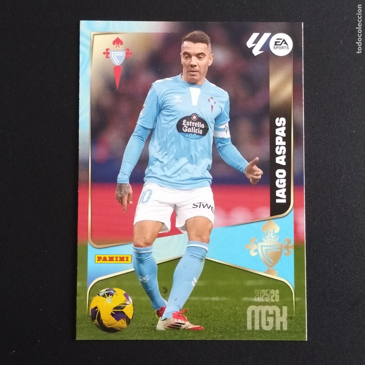 Fu&szlig;ball-Sticker: MGK 126 IAGO ASPAS CELTA VIGO CROMOS ALBUM MEGACRACKS LIGA FUTBOL 2025 2026 25 26