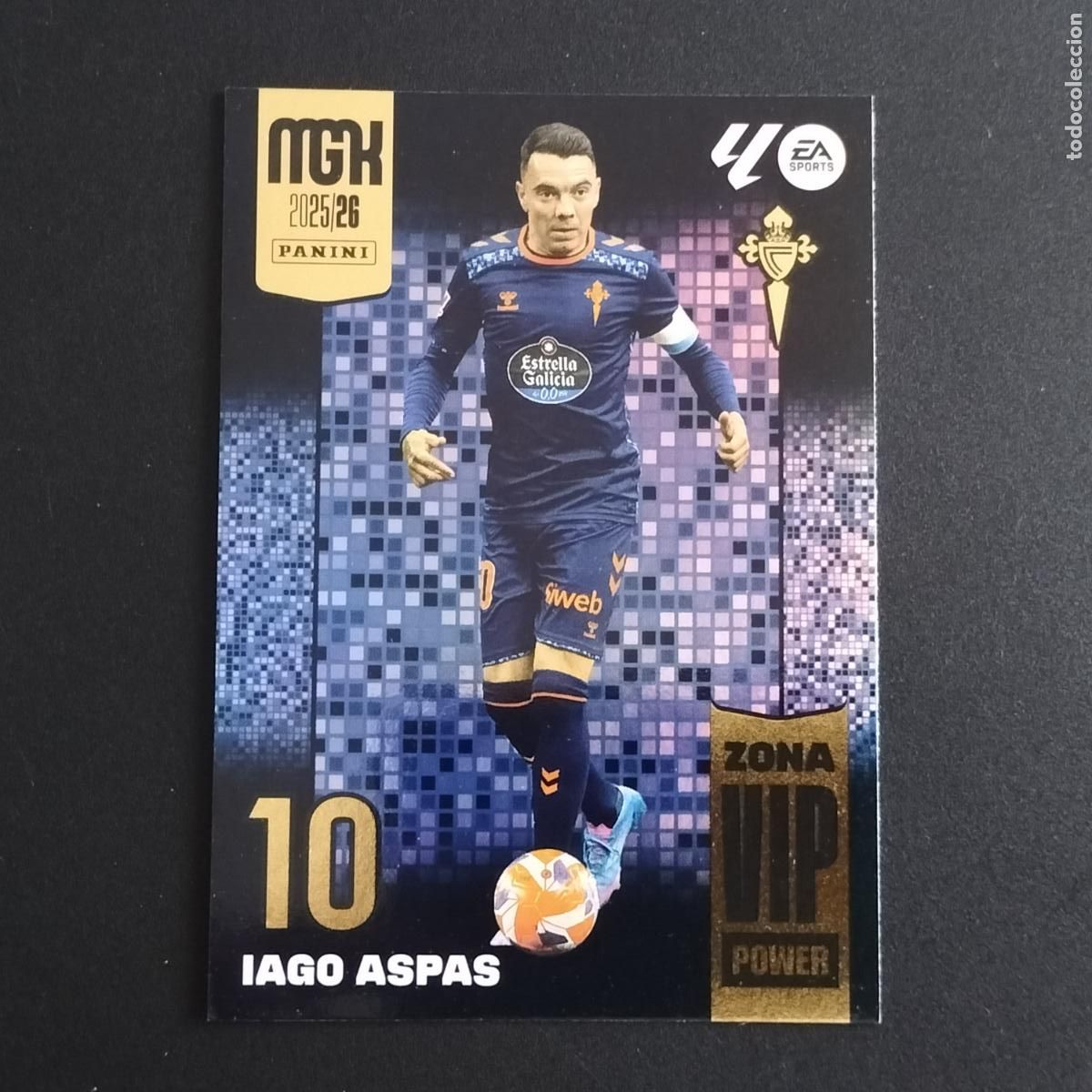 Cromos de F&uacute;tbol: MGK 395 IAGO ASPAS ZONA VIP POWER CELTA VIGO CROMOS ALBUM MEGACRACKS LIGA FUTBOL 2025 2026 25 26