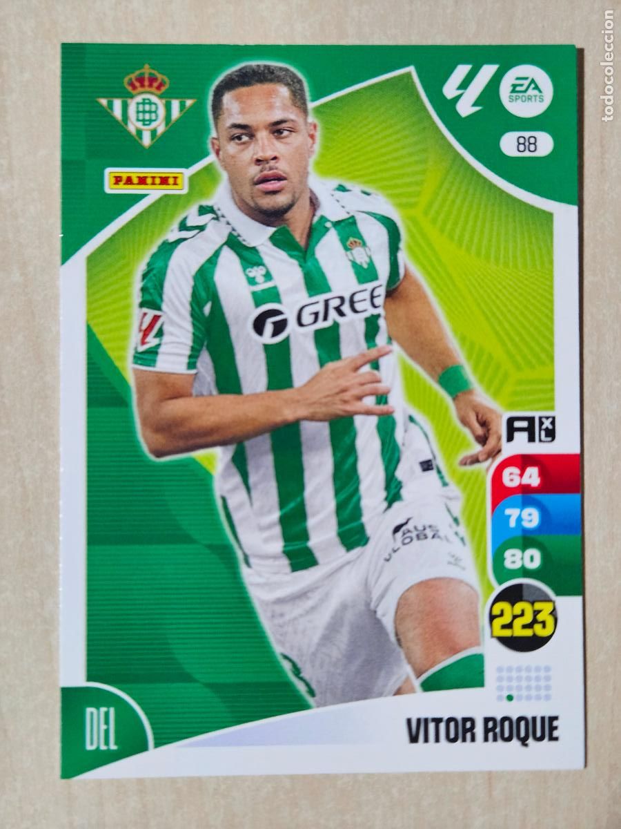 Cromos de F&uacute;tbol: FICHA N&ordm; 88 VITOR ROQUE - ADRENALYN 24 25 - PANINI 2024 - 25 - CROMO - REAL BETIS