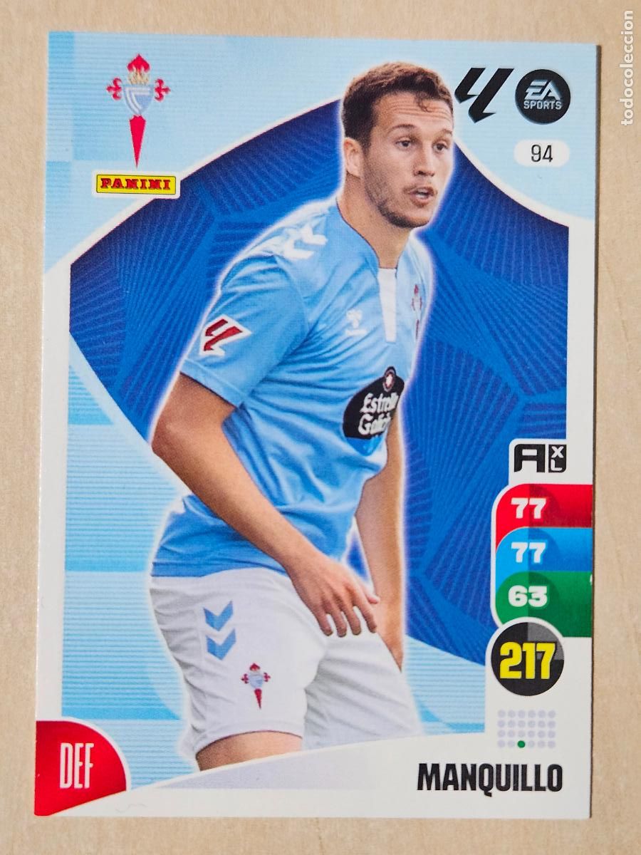 Cromos de F&uacute;tbol: FICHA N&ordm; 94 MANQUILLO - ADRENALYN 24 25 - PANINI 2024 - 25 - CROMO - REAL CELTA