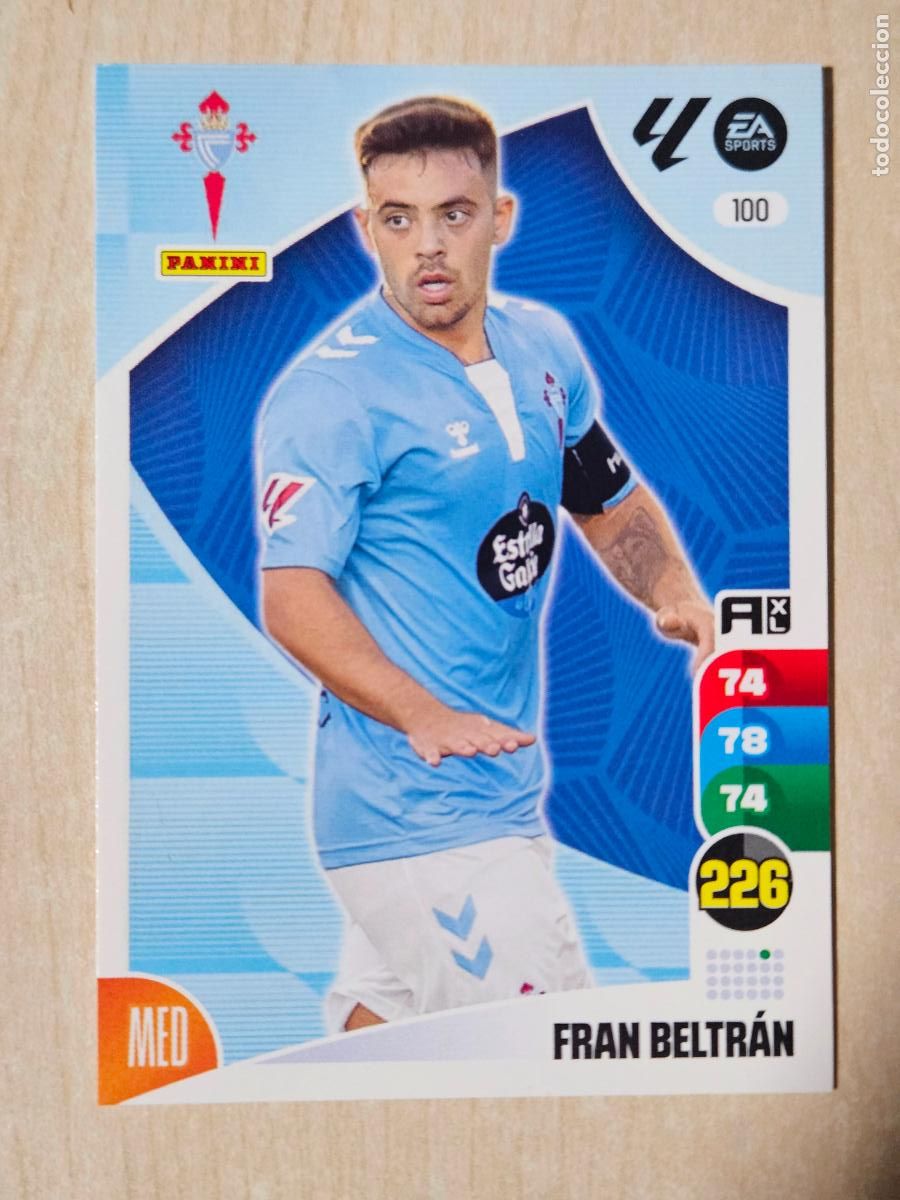 Cromos de F&uacute;tbol: FICHA N&ordm; 100 FRAN BELTRAN - ADRENALYN 24 25 - PANINI 2024 - 25 - CROMO - REAL CELTA