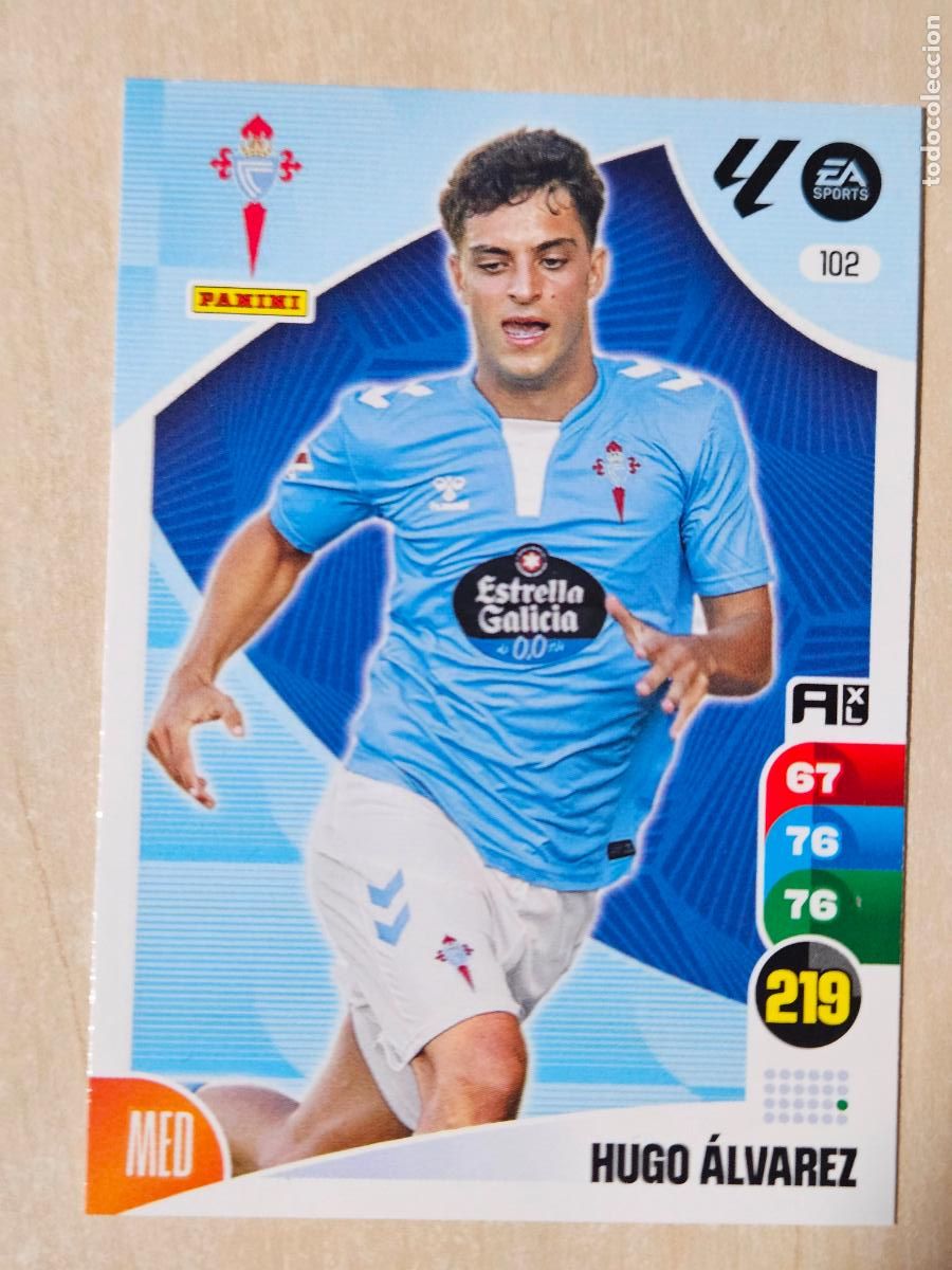 Cromos de F&uacute;tbol: FICHA N&ordm; 102 HUGO ALVAREZ - ADRENALYN 24 25 - PANINI 2024 - 25 - CROMO - REAL CELTA