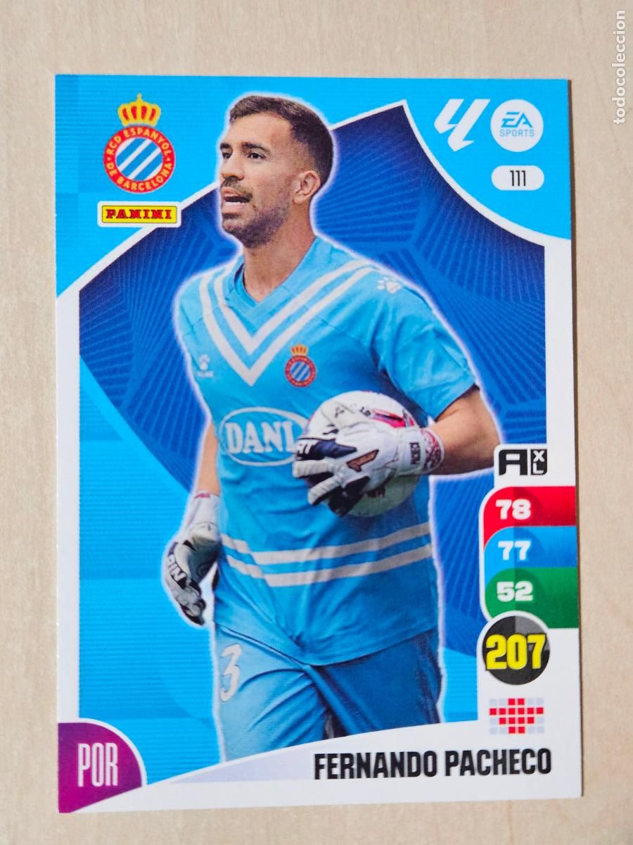 Cromos de F&uacute;tbol: FICHA N&ordm; 111 FERNANDO PACHECO - ADRENALYN 24 25 - PANINI 2024 - 25 - CROMO - ESPANYOL