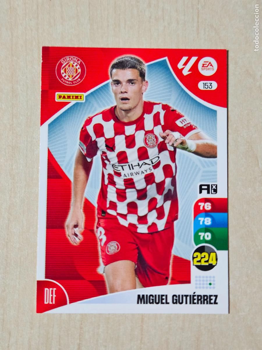 Cromos de F&uacute;tbol: FICHA N&ordm; 153 MIGUEL GUTIERREZ - ADRENALYN 24 25 - PANINI 2024 - 25 - CROMO - GIRONA