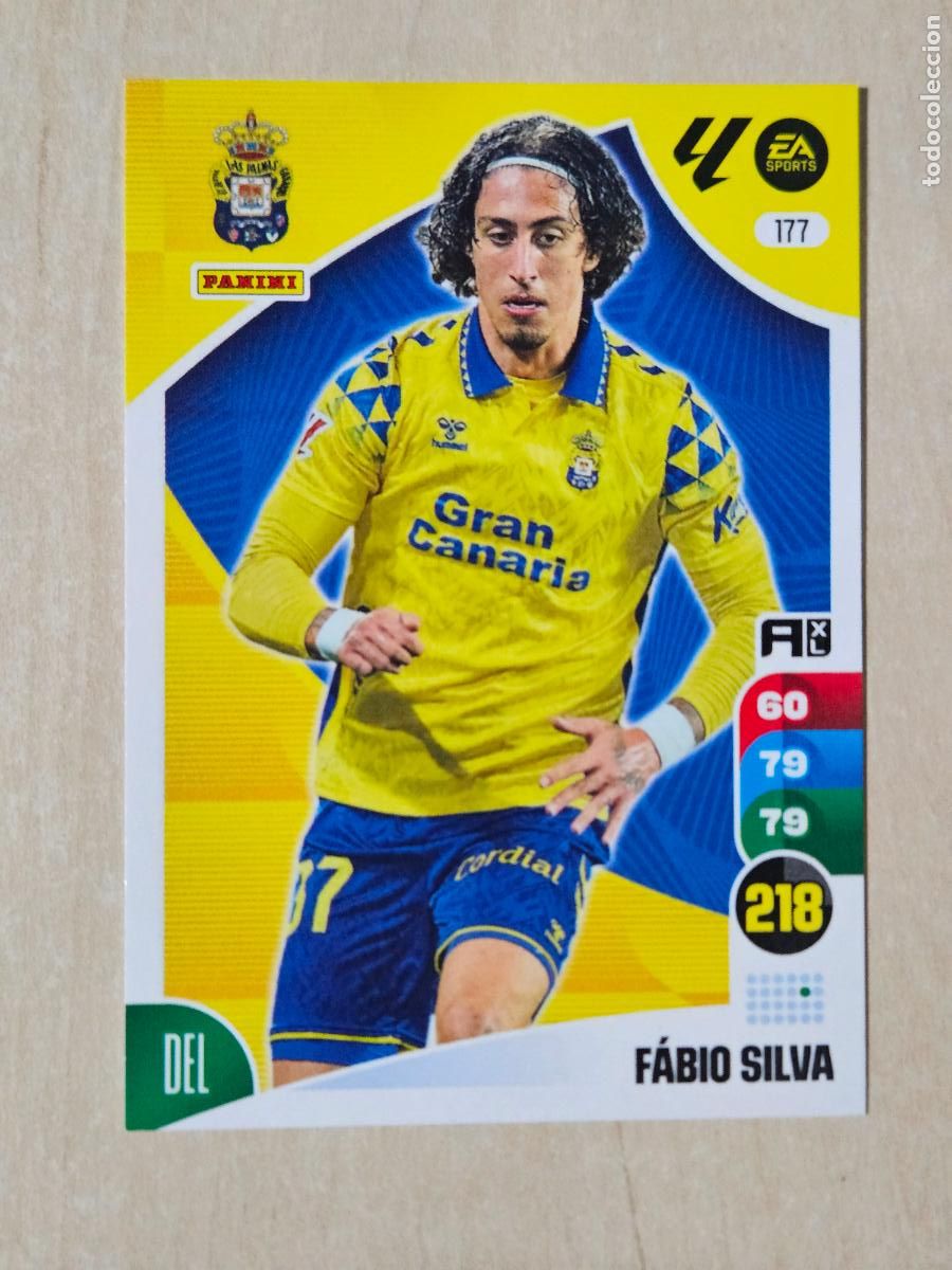 Cromos de F&uacute;tbol: FICHA N&ordm; 177 FABIO SILVA - ADRENALYN 24 25 - PANINI 2024 - 25 - CROMO - LAS PALMAS