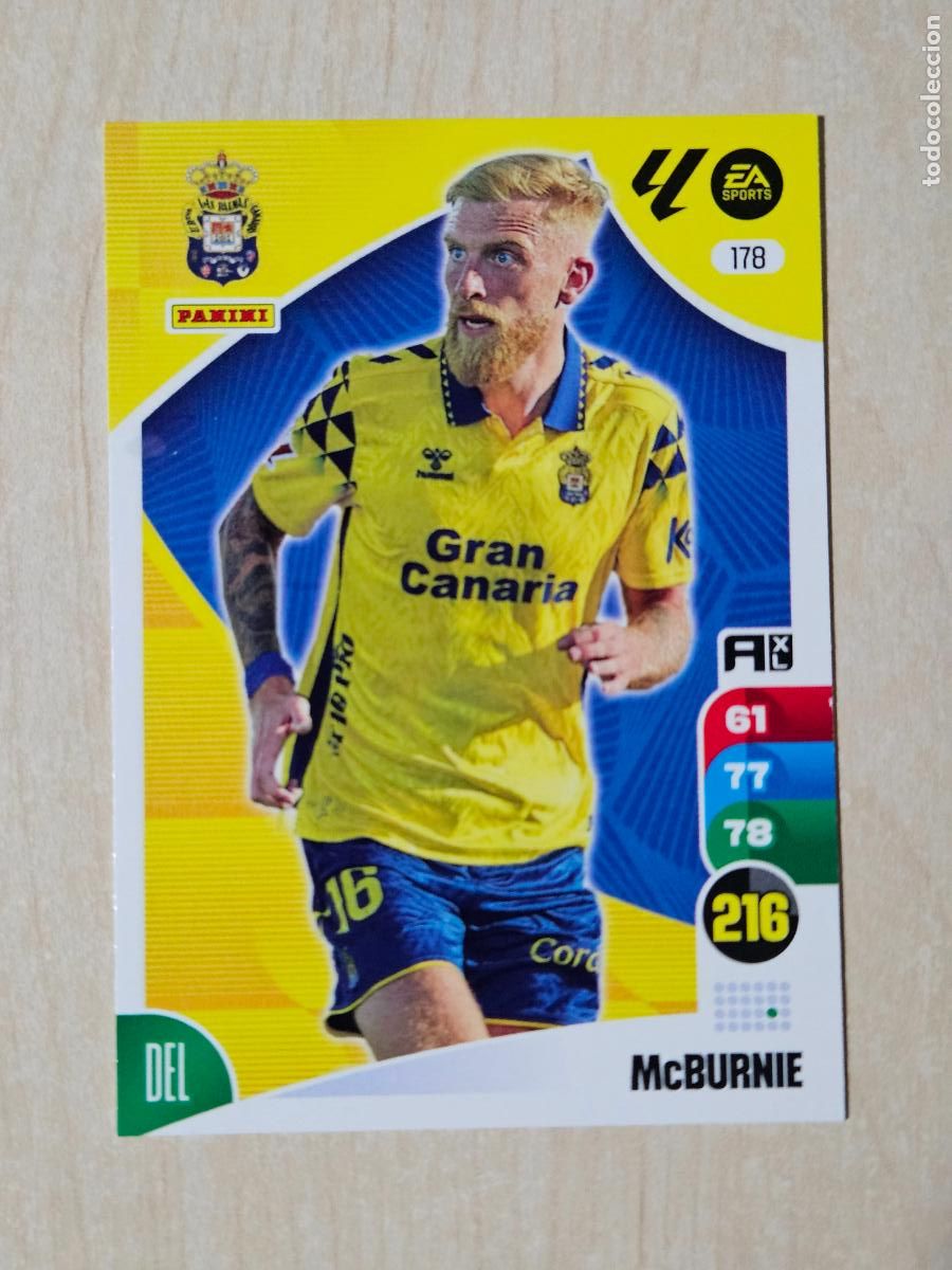 Fu&szlig;ball-Sticker: FICHA N&ordm; 178 MCBURNIE - ADRENALYN 24 25 - PANINI 2024 - 25 - CROMO - LAS PALMAS