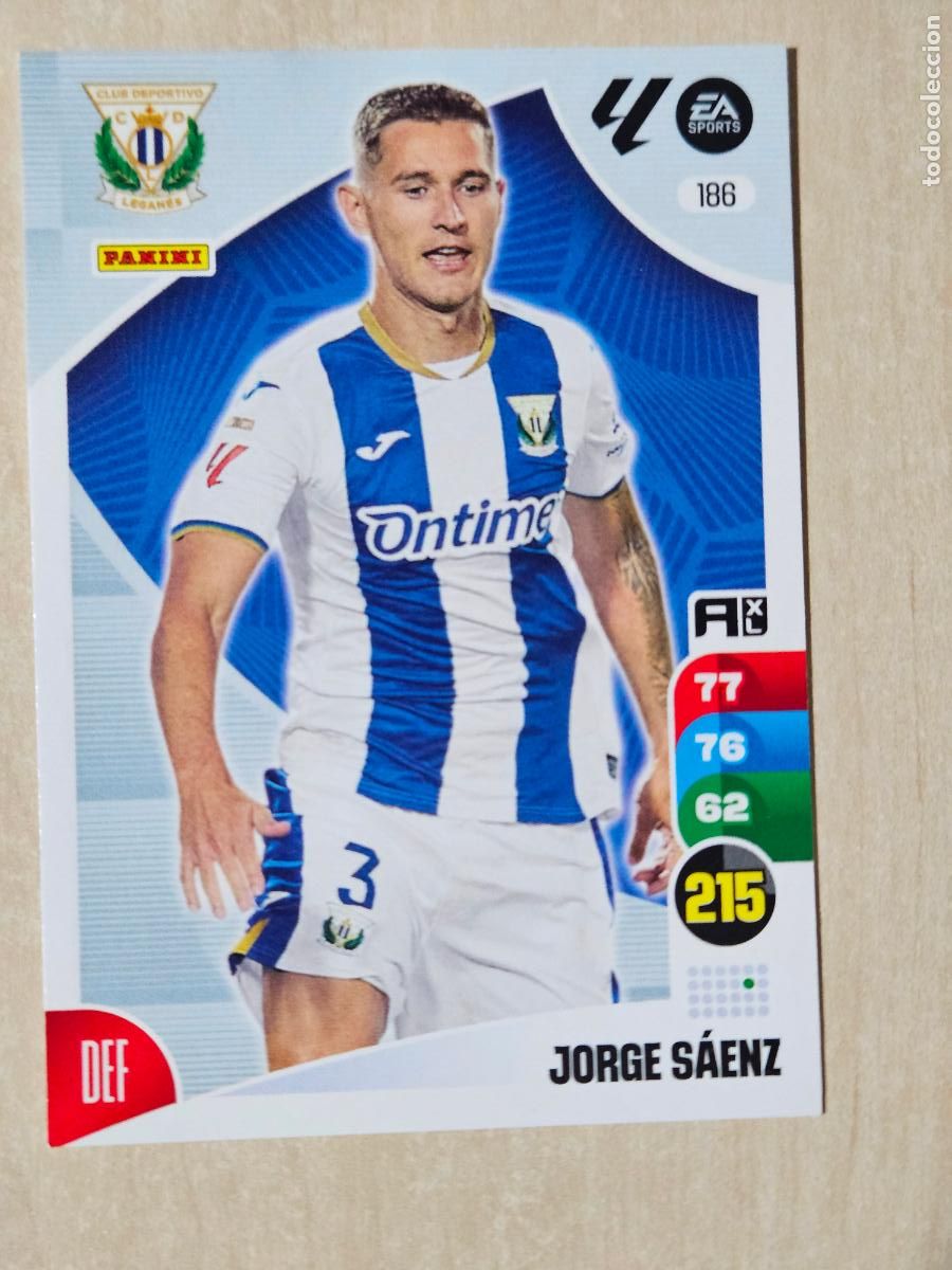 Fu&szlig;ball-Sticker: FICHA N&ordm; 186 JORGE SAENZ - ADRENALYN 24 25 - PANINI 2024 - 25 - CROMO - LEGANES
