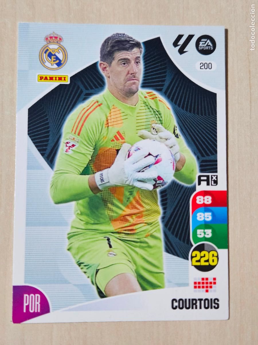 Fu&szlig;ball-Sticker: FICHA N&ordm; 200 COURTOIS - ADRENALYN 24 25 - PANINI 2024 - 25 - CROMO - REAL MADRID