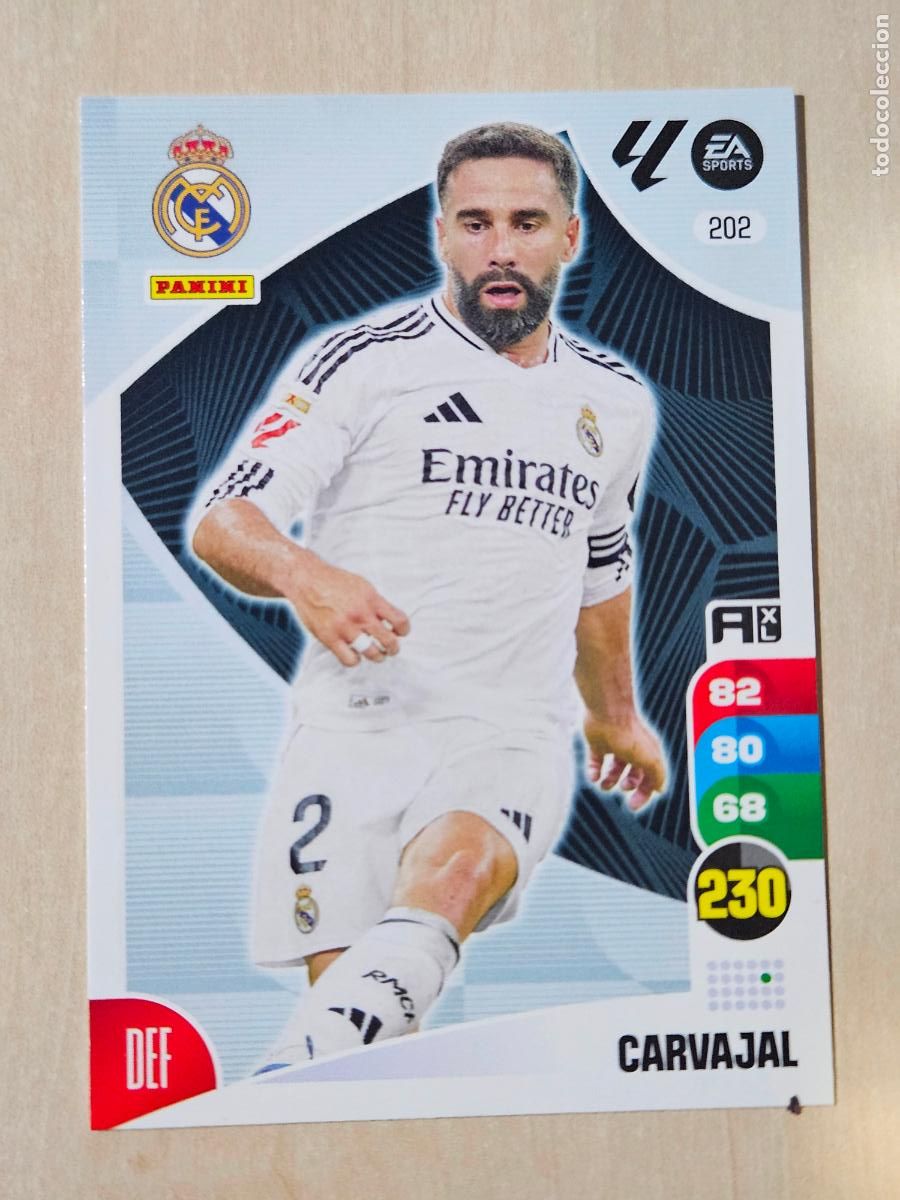 Fu&szlig;ball-Sticker: FICHA N&ordm; 202 CARVAJAL - ADRENALYN 24 25 - PANINI 2024 - 25 - CROMO - REAL MADRID