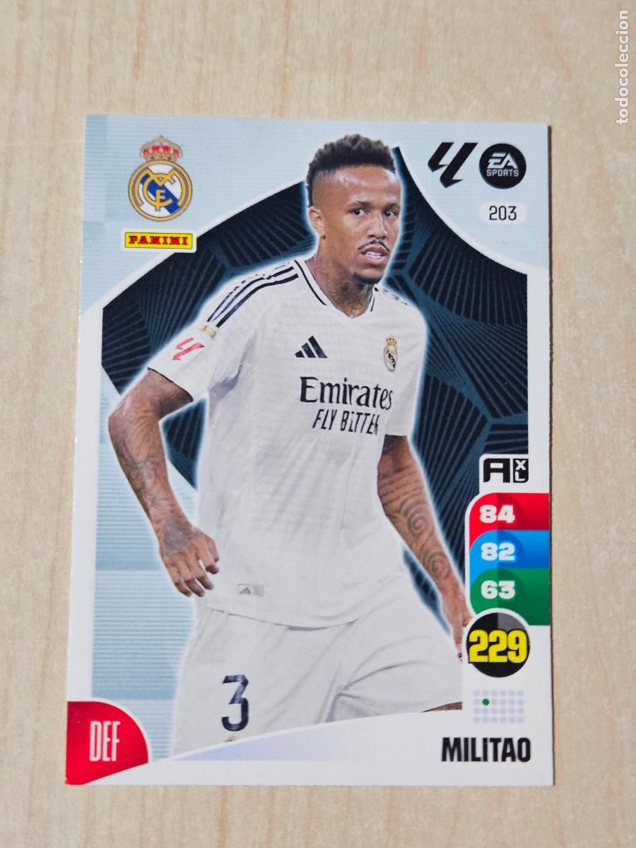 Fu&szlig;ball-Sticker: FICHA N&ordm; 203 MILITAO - ADRENALYN 24 25 - PANINI 2024 - 25 - CROMO - REAL MADRID