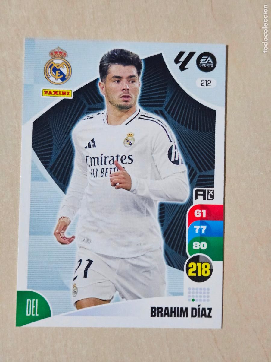 Cromos de F&uacute;tbol: FICHA N&ordm; 212 BRAHIM DIAZ - ADRENALYN 24 25 - PANINI 2024 - 25 - CROMO - REAL MADRID
