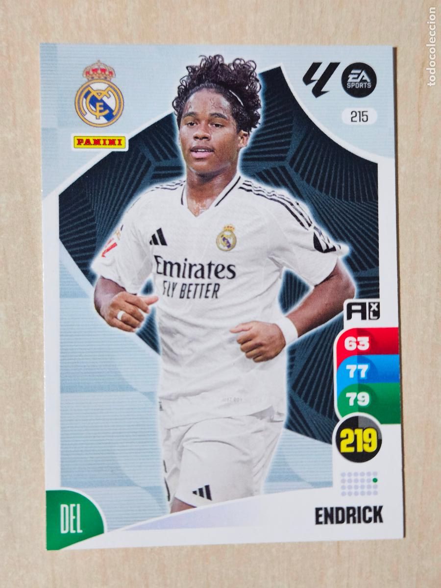 Cromos de F&uacute;tbol: FICHA N&ordm; 215 ENDRICK - ADRENALYN 24 25 - PANINI 2024 - 25 - CROMO - REAL MADRID