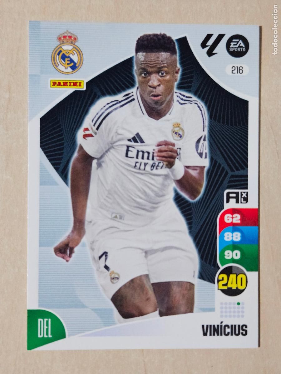 Cromos de F&uacute;tbol: FICHA N&ordm; 216 VINICIUS - ADRENALYN 24 25 - PANINI 2024 - 25 - CROMO - REAL MADRID