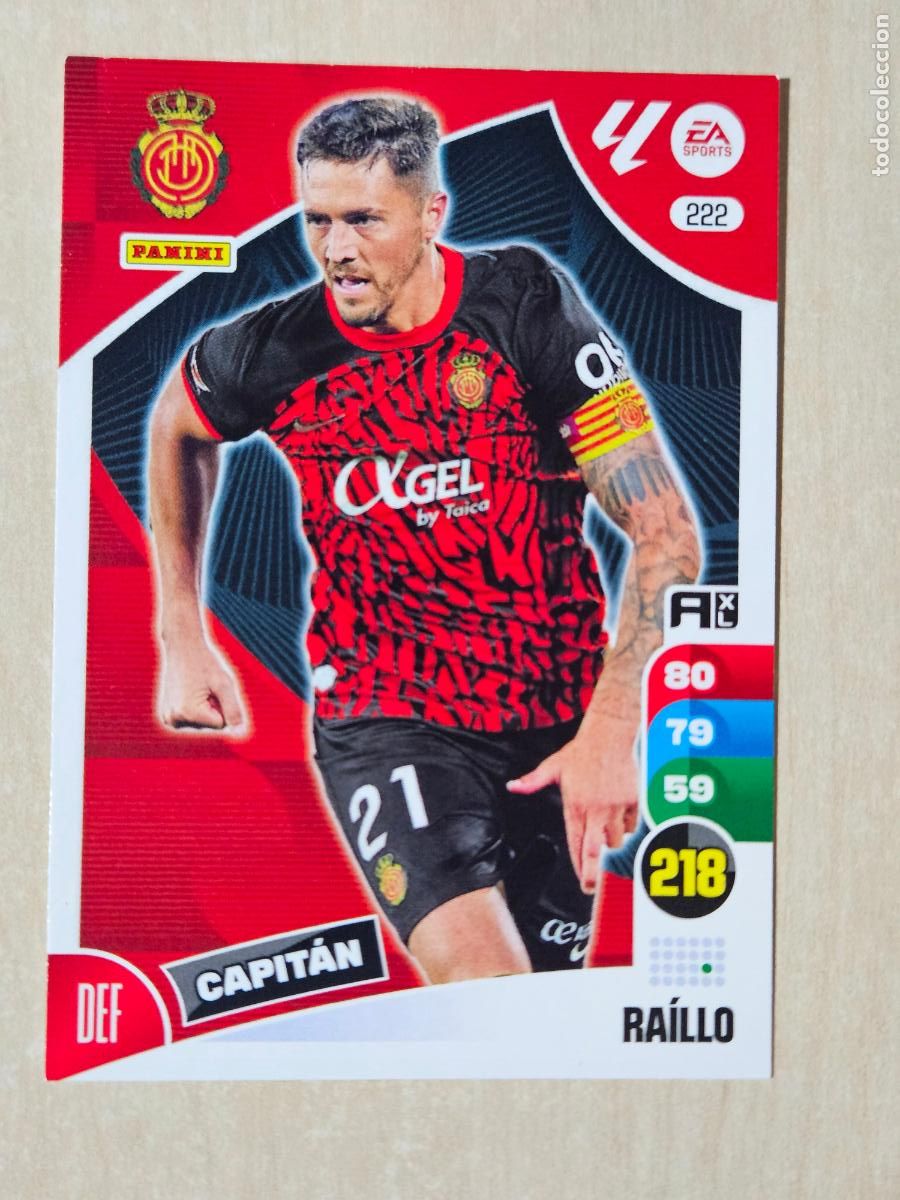 Cromos de F&uacute;tbol: FICHA N&ordm; 222 RAILLO - ADRENALYN 24 25 - PANINI 2024 - 25 - CROMO - MALLORCA