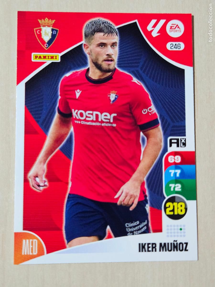 Cromos de F&uacute;tbol: FICHA N&ordm; 246 IKER MU&Ntilde;OZ - ADRENALYN 24 25 - PANINI 2024 - 25 - CROMO - OSASUNA