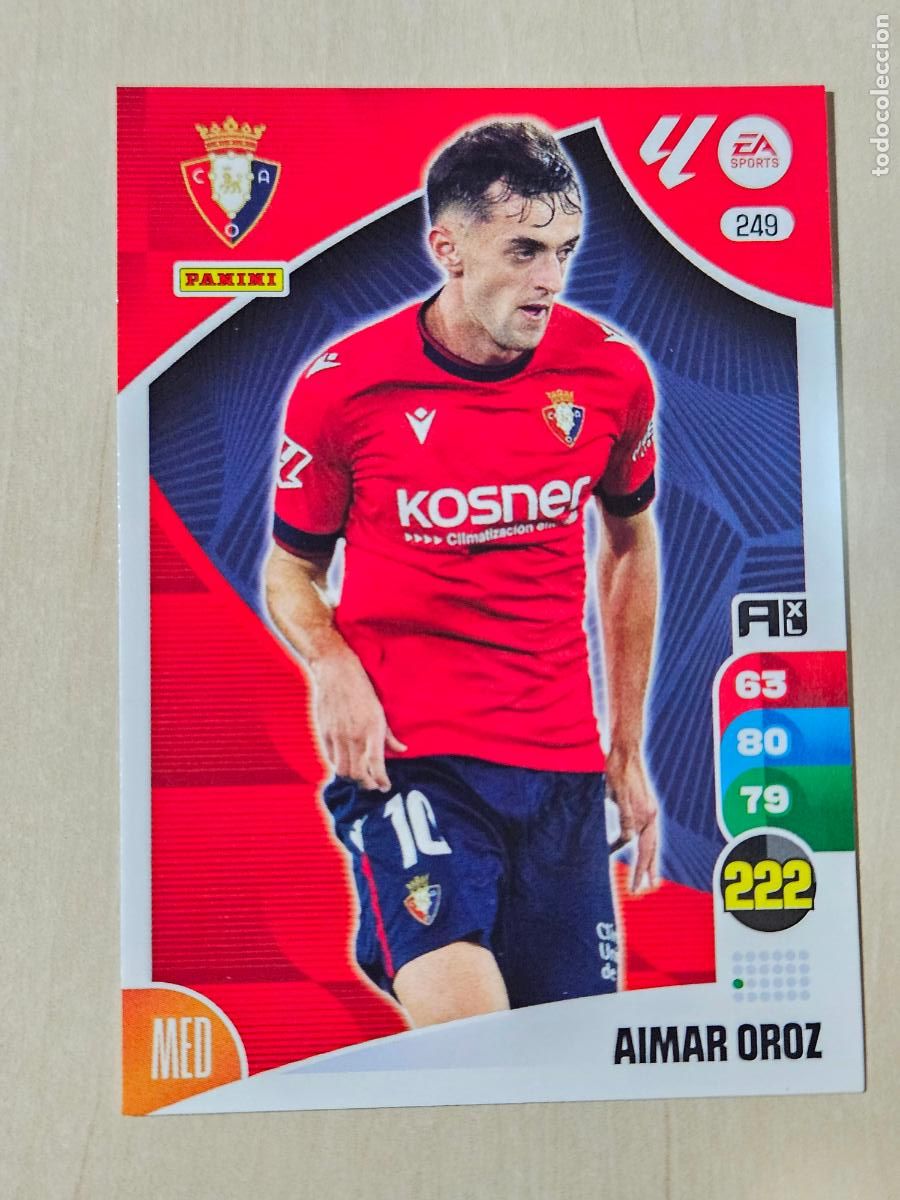 Cromos de F&uacute;tbol: FICHA N&ordm; 249 AIMAR OROZ - ADRENALYN 24 25 - PANINI 2024 - 25 - CROMO - OSASUNA