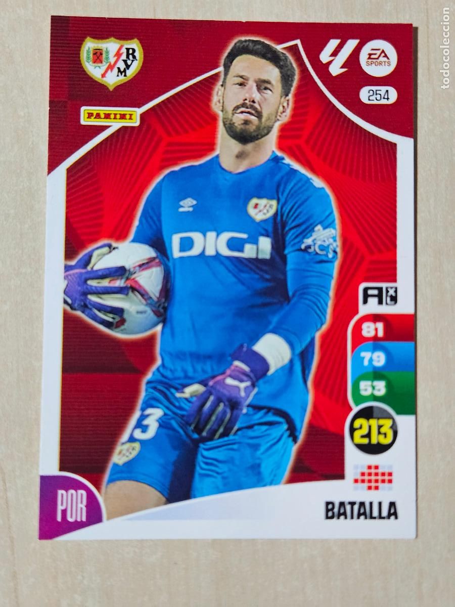 Cromos de F&uacute;tbol: FICHA N&ordm; 254 BATALLA - ADRENALYN 24 25 - PANINI 2024 - 25 - CROMO - RAYO VALLECANO