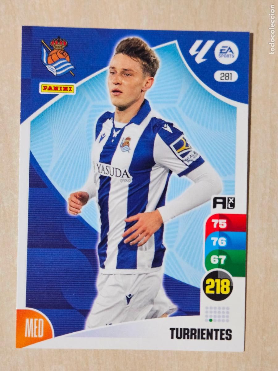 Fu&szlig;ball-Sticker: FICHA N&ordm; 281 TURRIENTES - ADRENALYN 24 25 - PANINI 2024 - 25 - CROMO - REAL SOCIEDAD