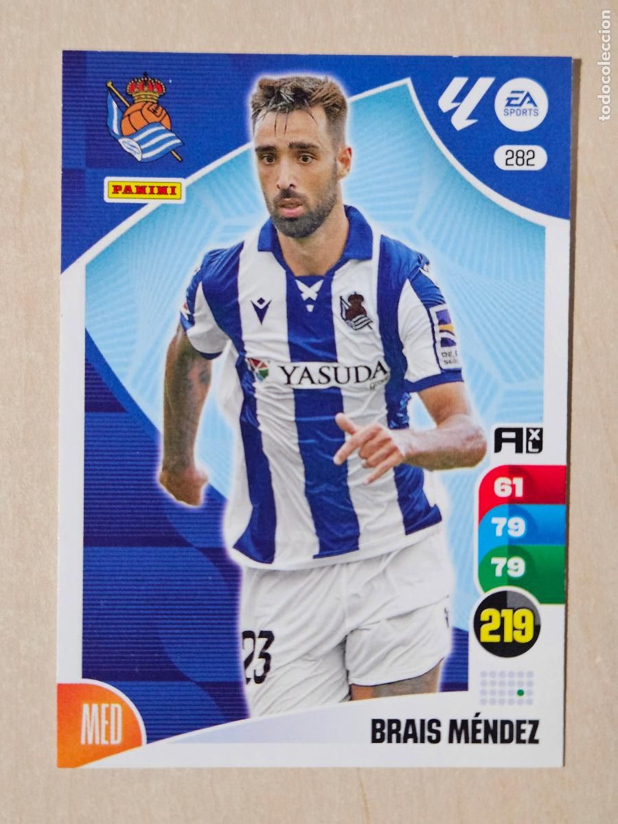 Figurine di Calcio: FICHA N&ordm; 282 BRAIS MENDEZ - ADRENALYN 24 25 - PANINI 2024 - 25 - CROMO - REAL SOCIEDAD