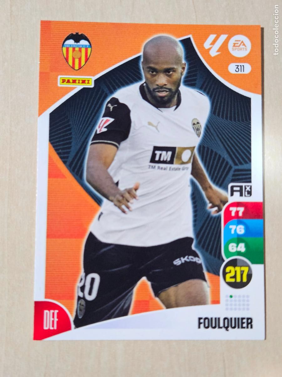 Figurine di Calcio: FICHA N&ordm; 311 FOULQUIER - ADRENALYN 24 25 - PANINI 2024 - 25 - CROMO -VALENCIA