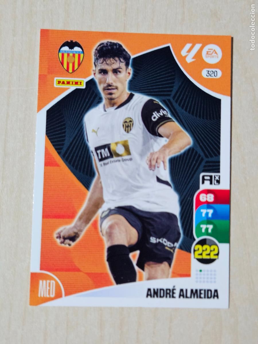 Figurine di Calcio: FICHA N&ordm; 320 ANDRE ALMEIDA - ADRENALYN 24 25 - PANINI 2024 - 25 - CROMO -VALENCIA