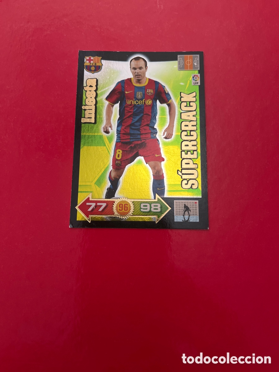 Fu&szlig;ball-Sticker: INIESTA F.C.BARCELONA N&ordm; 415 SUPERCRACK ADRENALYN 2010 2011 PANINI XL 10 11 CROMO FUTBOL