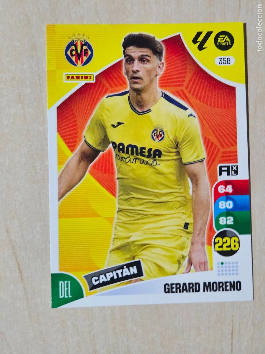 Cromos de F&uacute;tbol: FICHA 358 GERARD MORENO - ADRENALYN 24 25 - PANINI 2024 - 25 - CROMO - VILLARREAL