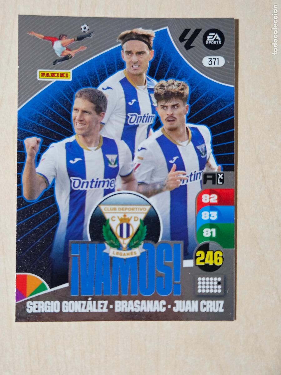 Cromos de F&uacute;tbol: FICHA N&ordm; 371 LEGANES - ADRENALYN 24 25 - PANINI 2024 - 25 - CROMO - VAMOS