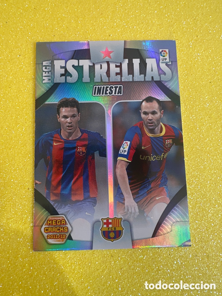 Cromos de F&uacute;tbol: 427 INIESTA(BARCELONA) MEGAESTRELLAS MEGACRACKS 2011-2012 11 12 TRADING CARD
