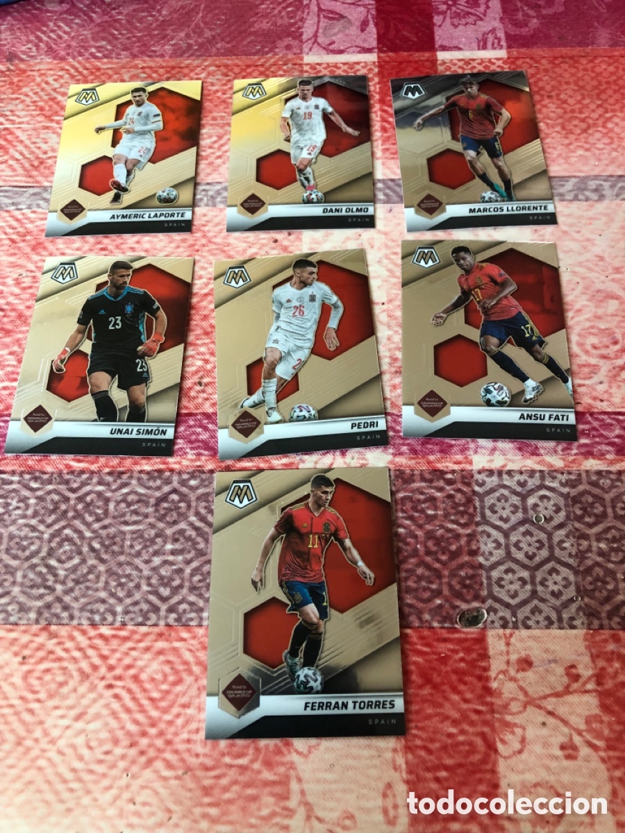 Cromos de F&uacute;tbol: 7 cartas Espa&ntilde;a mosaic fifa Road to World Cup Qatar 2022 22 Mundial