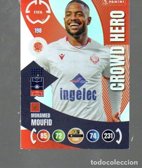 Cromos de F&uacute;tbol: CROMO DE XL ADRENALYN Y PANINI DE FIFA N&ordm; 198 MOHAMED MOUFID