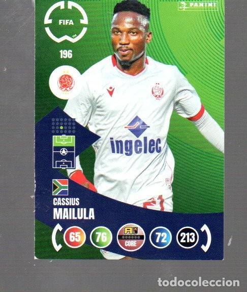 Cromos de F&uacute;tbol: CROMO DE XL ADRENALYN Y PANINI DE FIFA N&ordm; 196 CASSIUS MAILULA